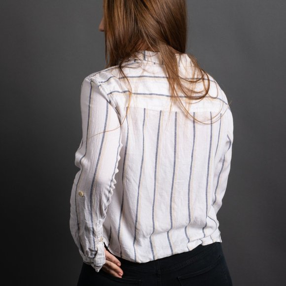 Blue Pin Stripe Button Down by Madewell - Picture 7 of 10